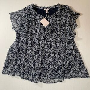 Lauren Conrad Blouse 2X Ladies Plus Floral Top NWT Shirt